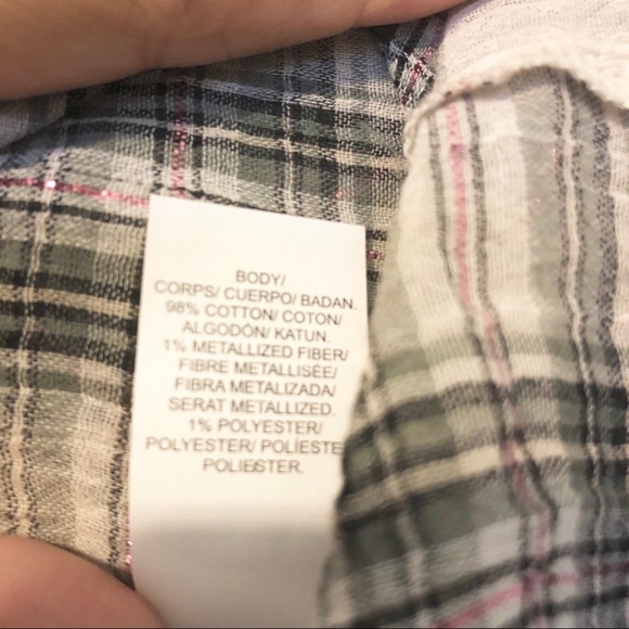 Lucky Brand Plaid Popover Top - Picture 6 of 7